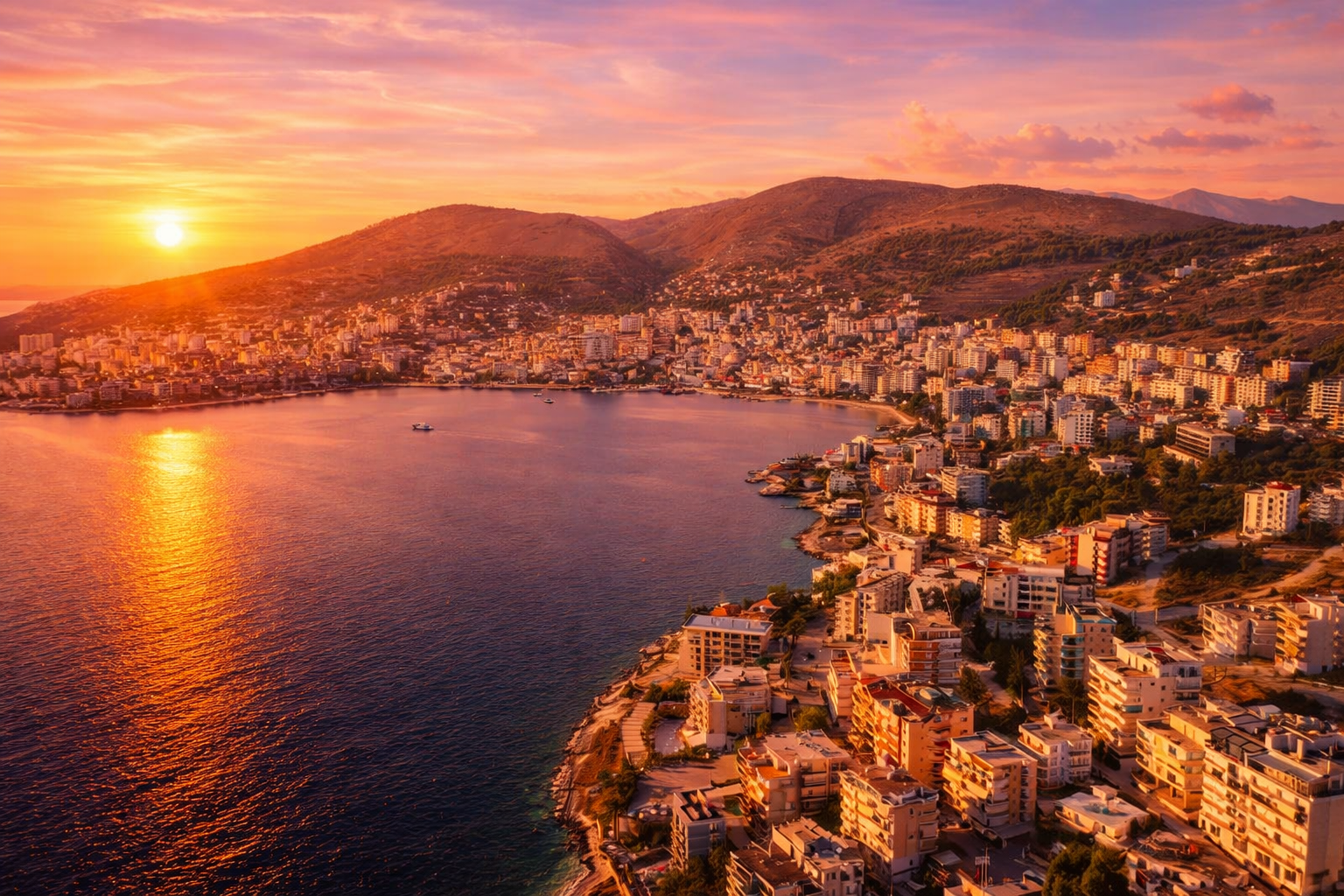 The Albanian Riviera coastline