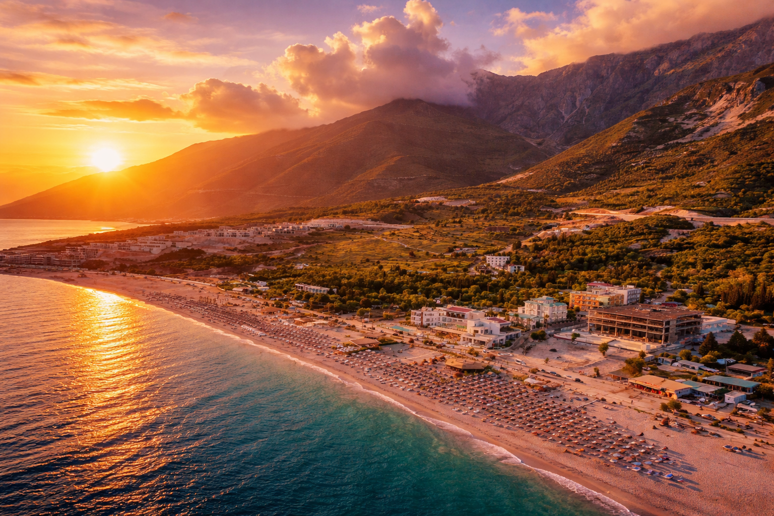 The Albanian Riviera coastline