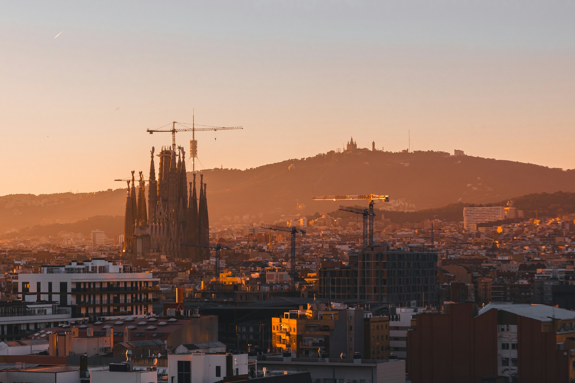 Barcelona Sagrada Família and skyline