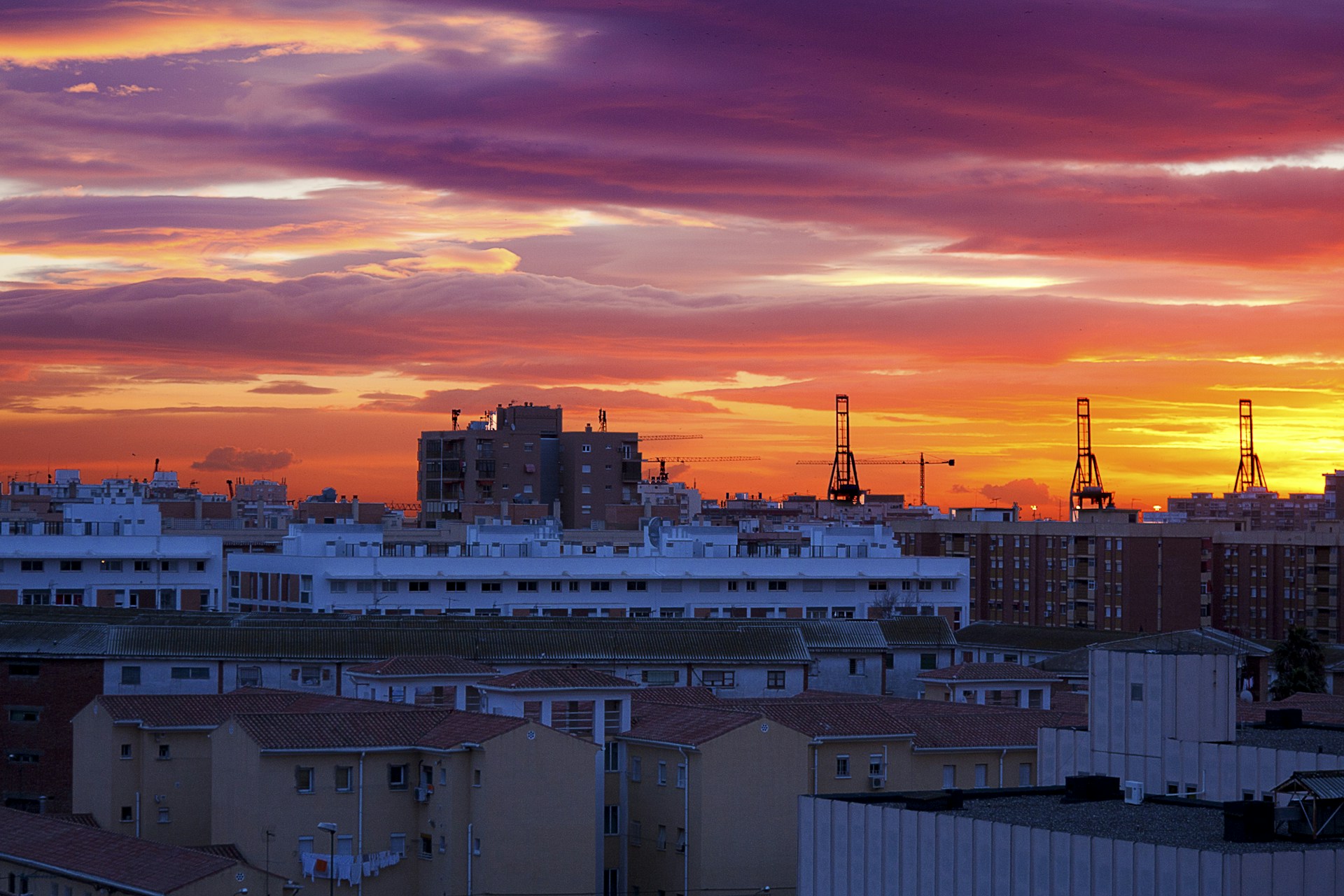 Málaga harbour and Alcazaba fortress, Andalusia