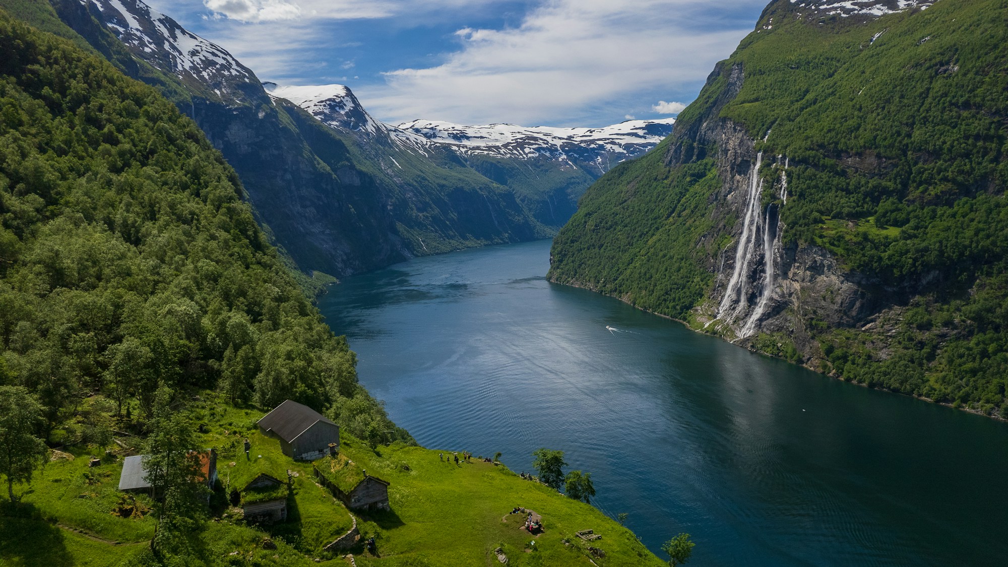 Geirangerfjord dramatic mountains